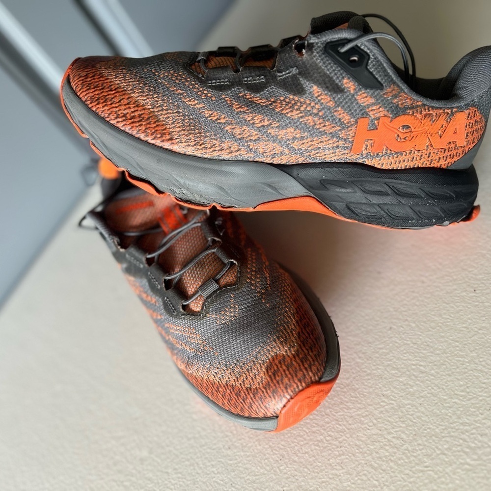 Hoka Athletic Shoes - Orange and Gray - Picture 2 of 16